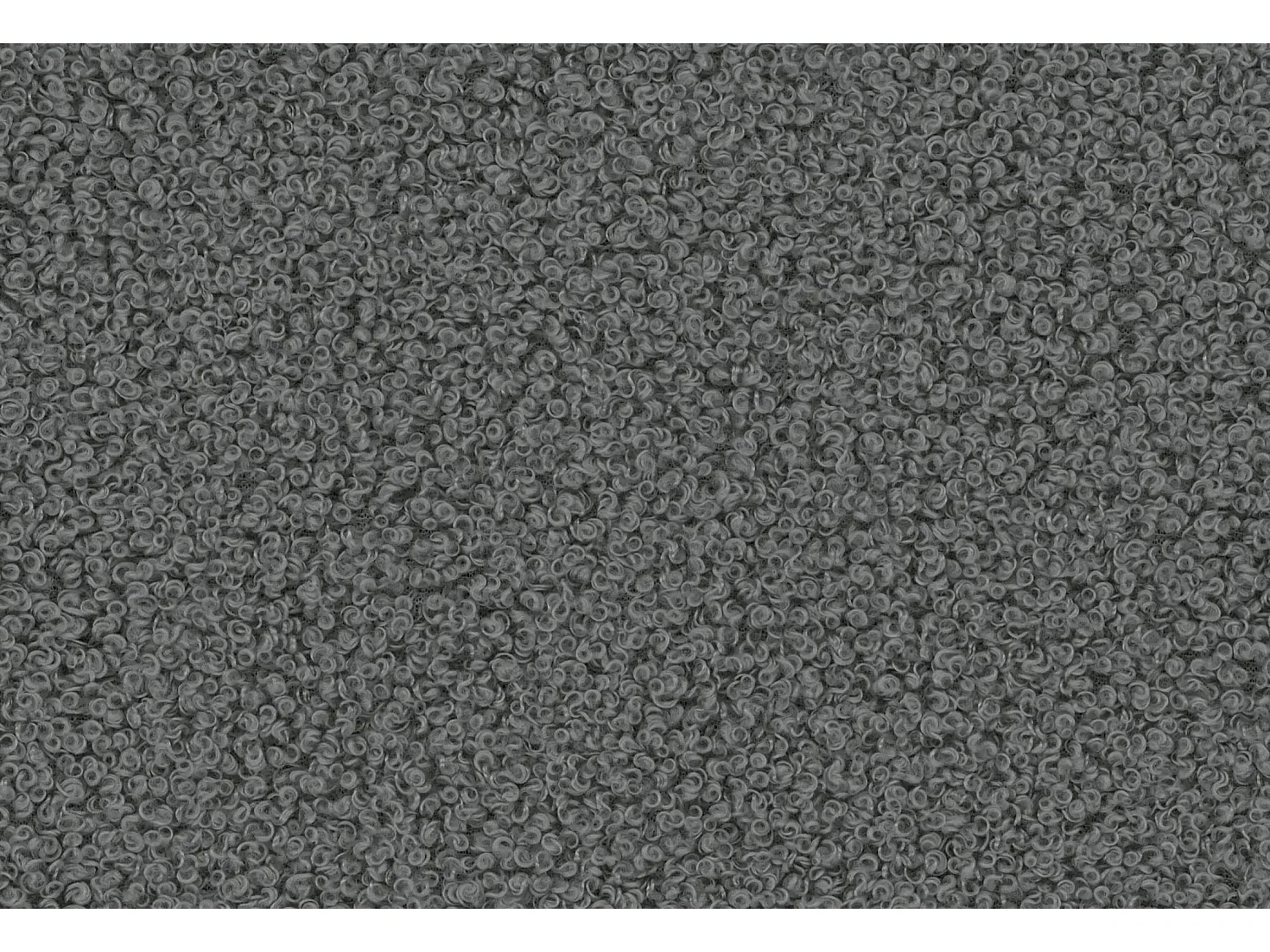 CONSTANCE - Canapé droit convertible tissu bouclette 3 places - Gris anthracite