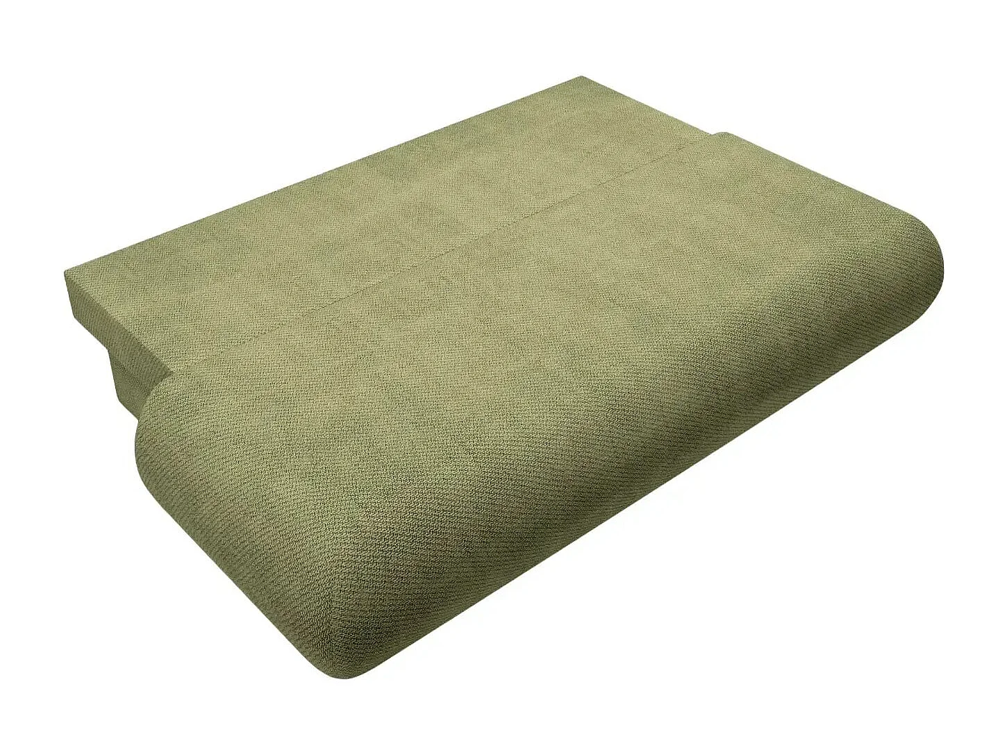 LEVI - Canapé droit convertible tissu lisse 2 places - Vert