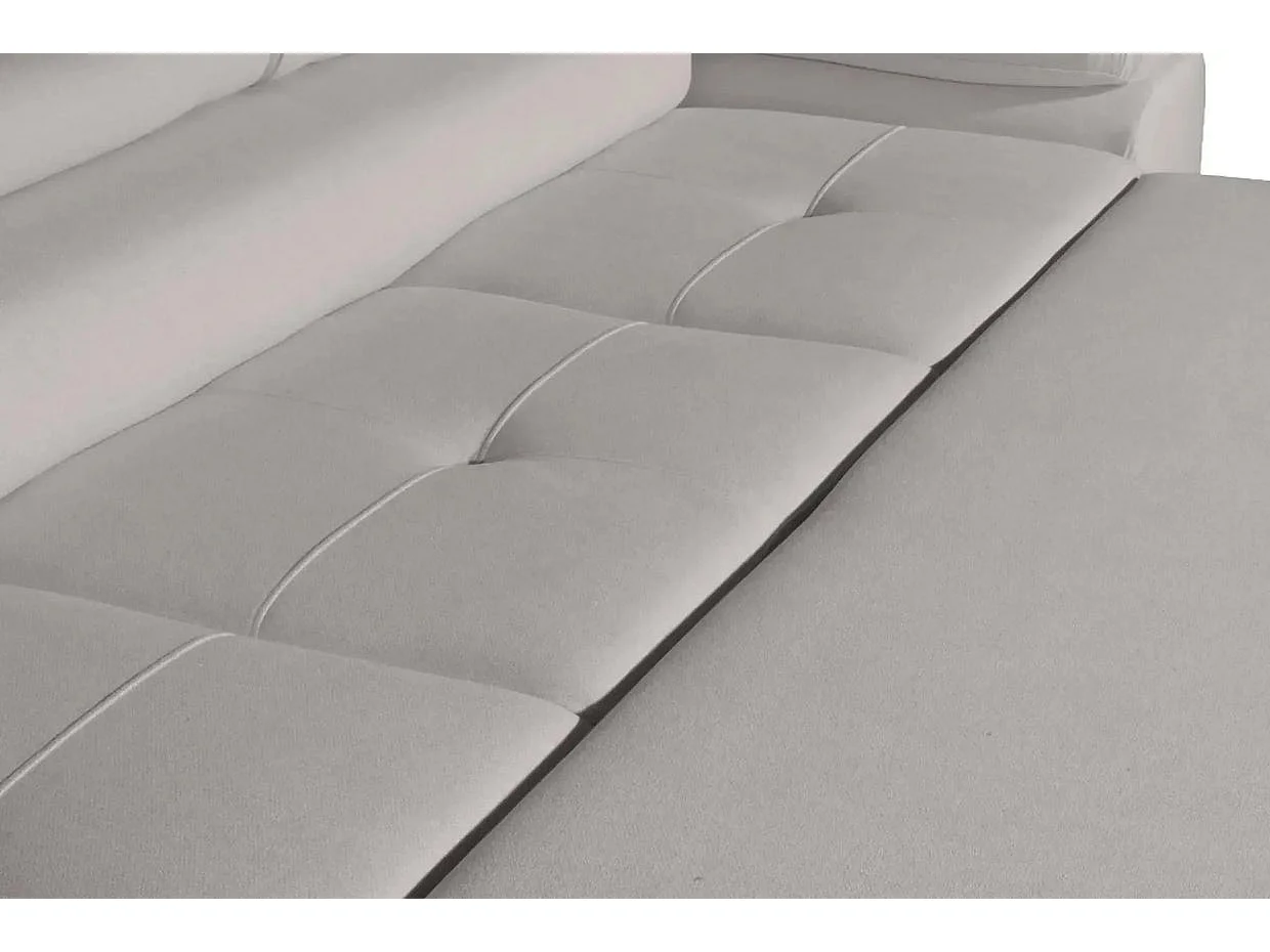 Canapé convertible 3 places en tissu chiné gris clair CHARLIE