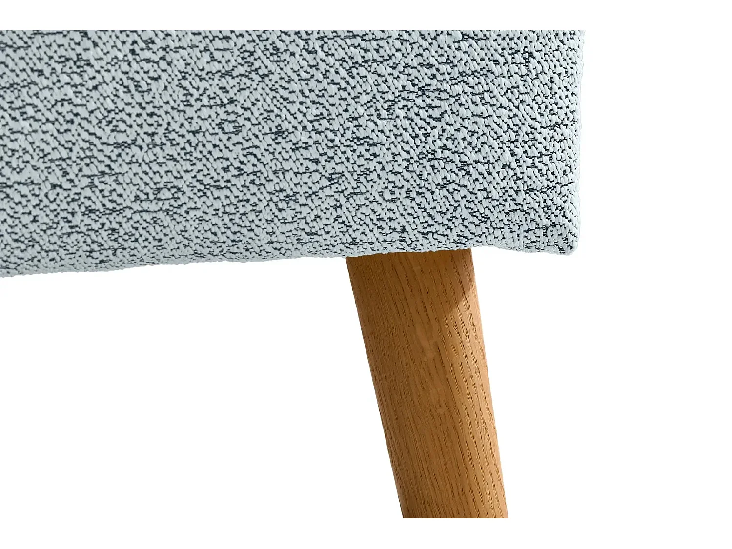 GASPARD - Canapé droit convertible tissu bouclette 3 places - Bleu