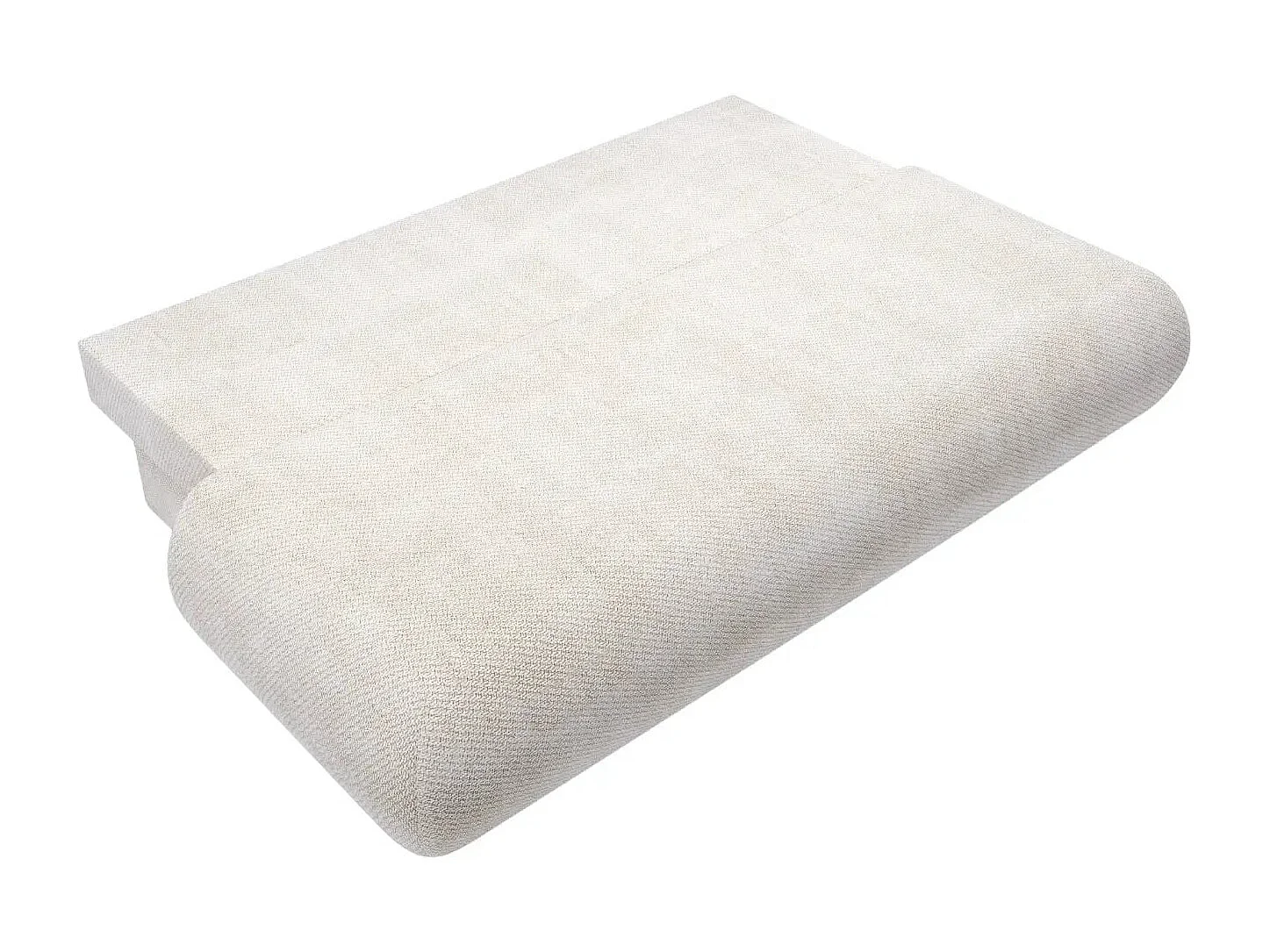 LEVI - Canapé droit convertible tissu lisse 2 places - Beige