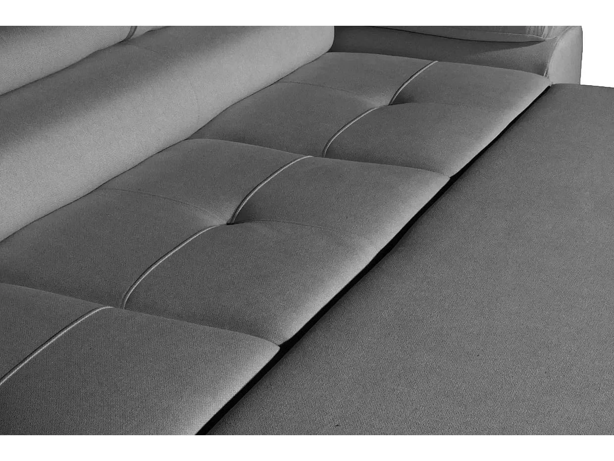Canapé convertible 3 places en tissu chiné gris CHARLIE