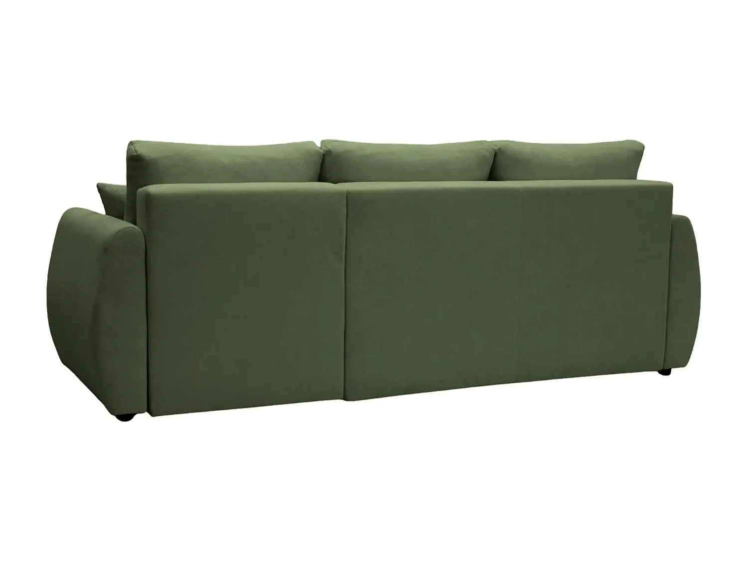 HERA - Canapé d'angle convertible tissu doux 3 places - Vert