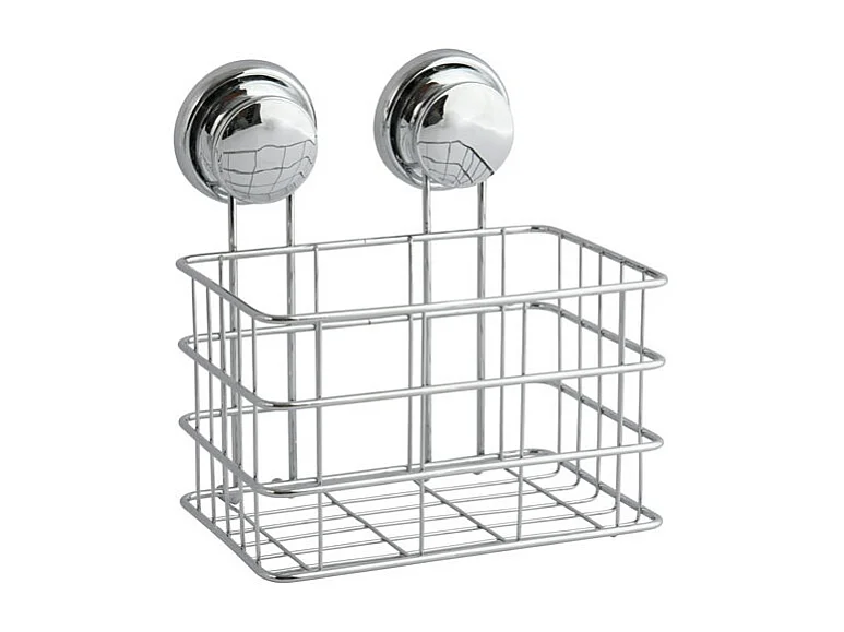 Cesto de Duche Milady Cromado com Ventosas - Fixação Sem Perfuração, Resistente e Prático