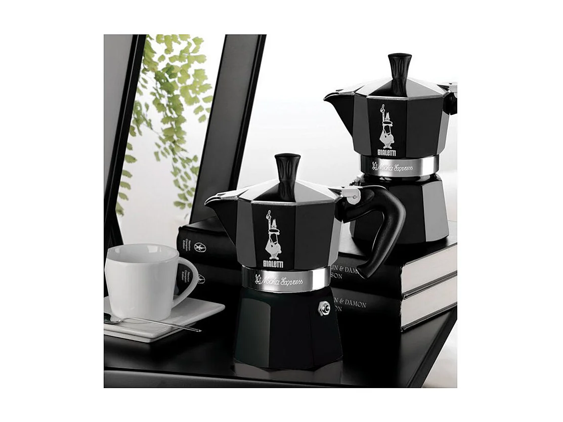 Cafetera Italiana Bialetti La Mokina Negra 1 Taza 40 ml Para todos los fuegos excepto inducción