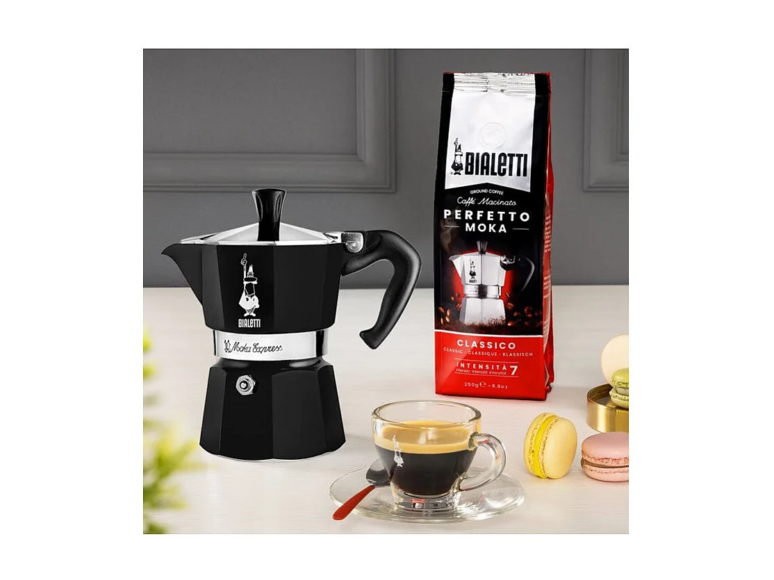 Cafetera Italiana Bialetti La Mokina Negra 1 Taza 40 ml Para todos los fuegos excepto inducción