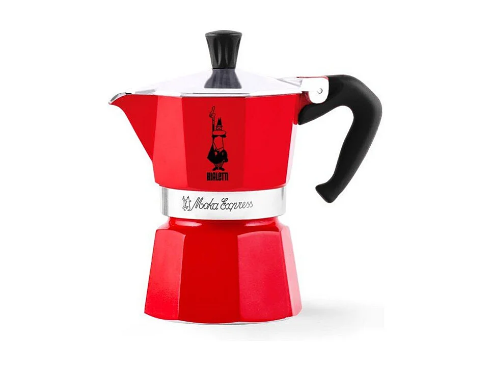 Cafetera Italiana Bialetti La Mokina Roja 1 Taza 40 ml Para Todos los Fuegos Excepto Inducción