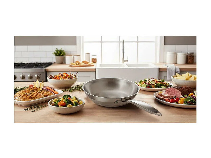 Grand Chef ARTHUR MARTIN Koekenpan Ø20 cm RVS 18/10 Voor Alle Vuursoorten Inductie Ergonomisch Duurzaam