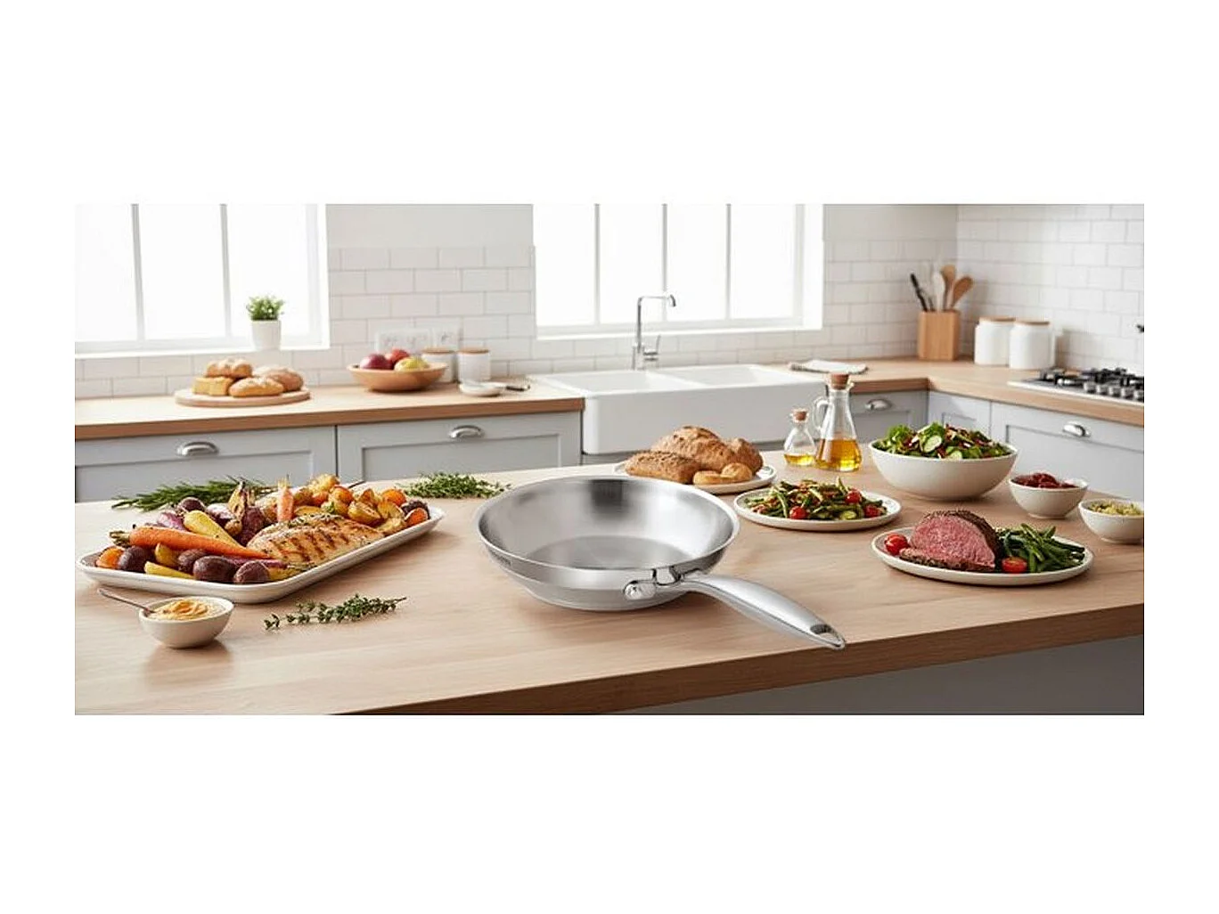 Poêle Grand Chef ARTHUR MARTIN Ø20 cm Inox 18/10 Tous Feux Induction Ergonomique Durable