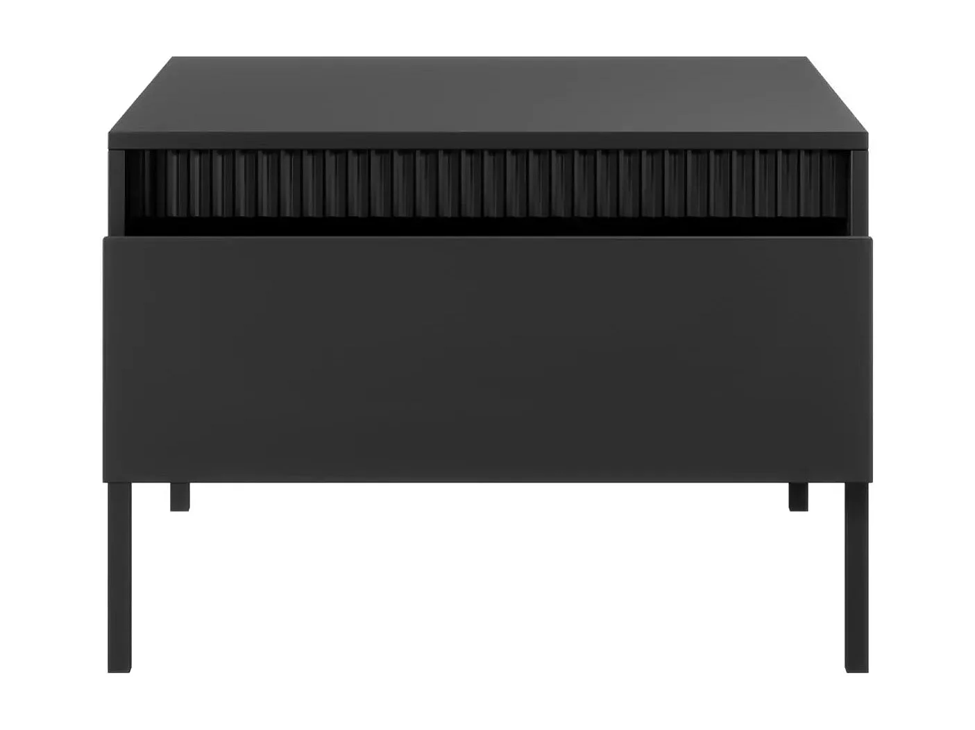 ALINA - Table de chevet 68cm pieds en métal - Noir