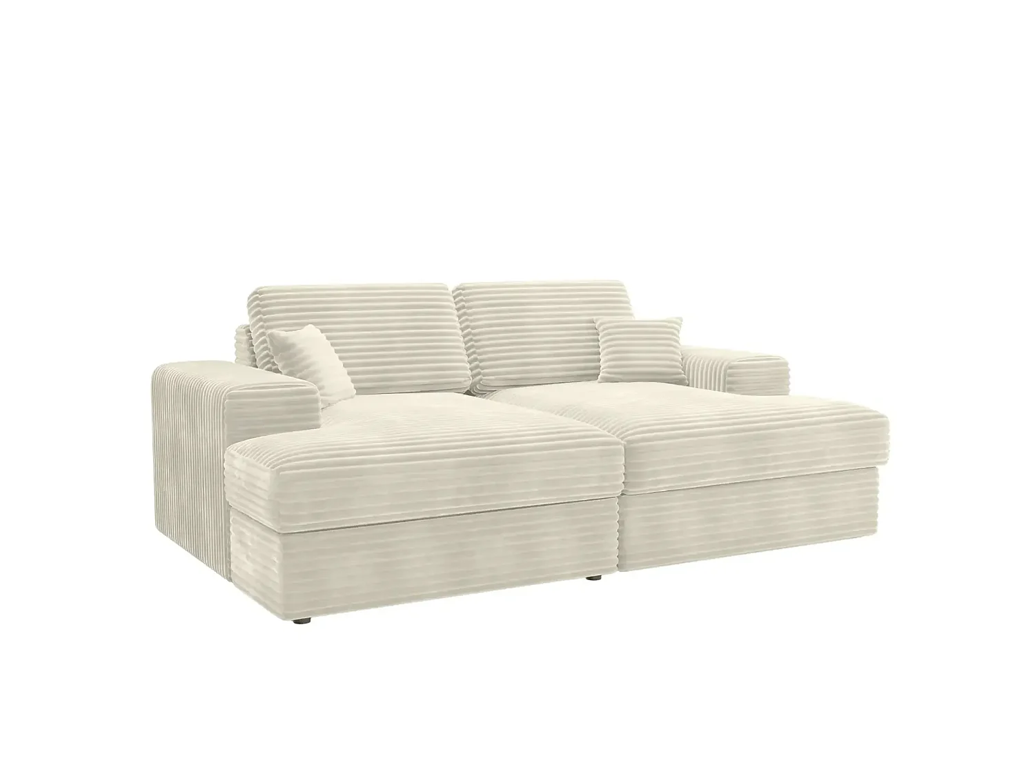 LISBONNE XL - Canapé droit XL 3 places - Beige