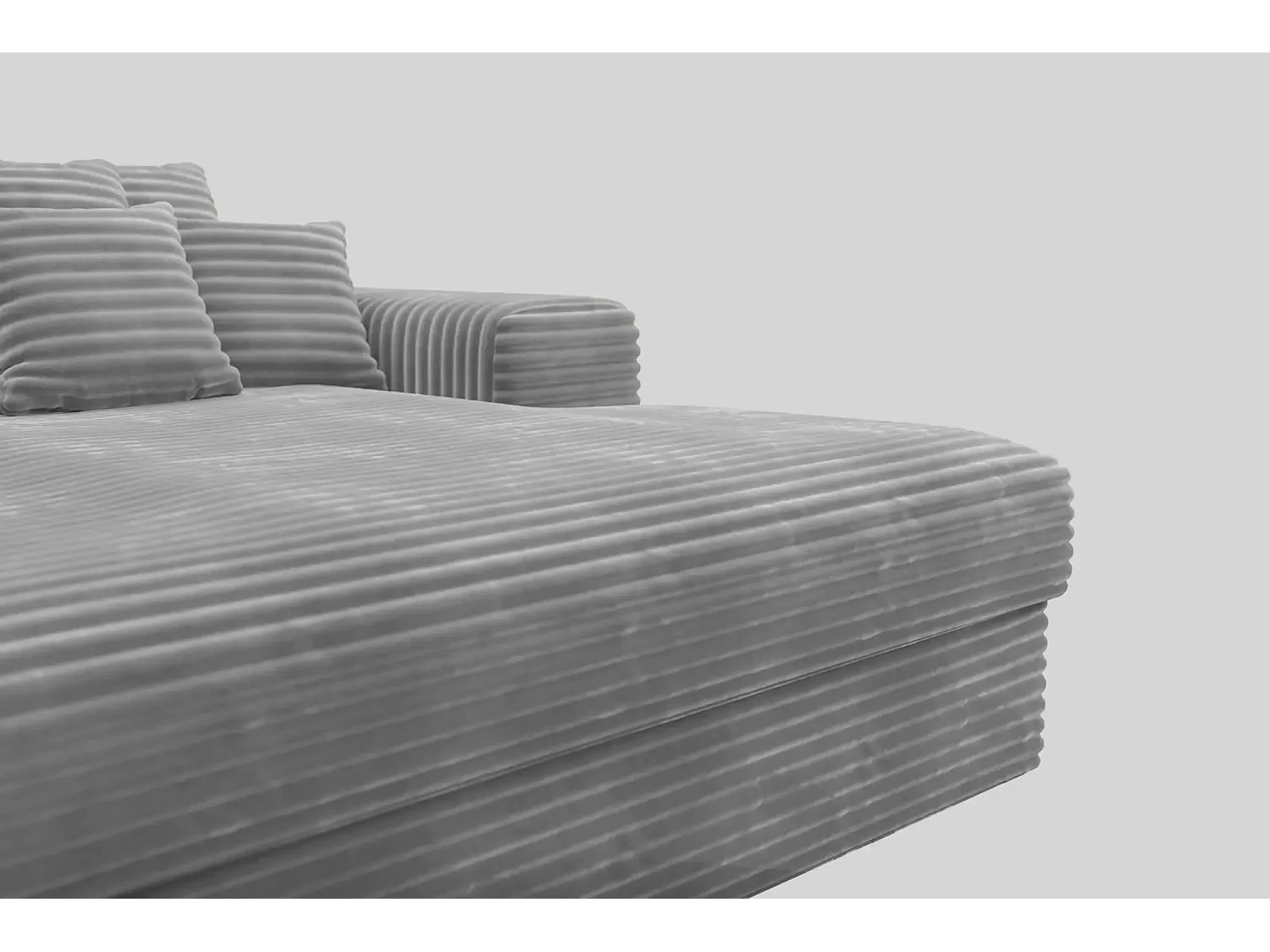 LISBONNE - Canapé droit 2 places - Gris clair