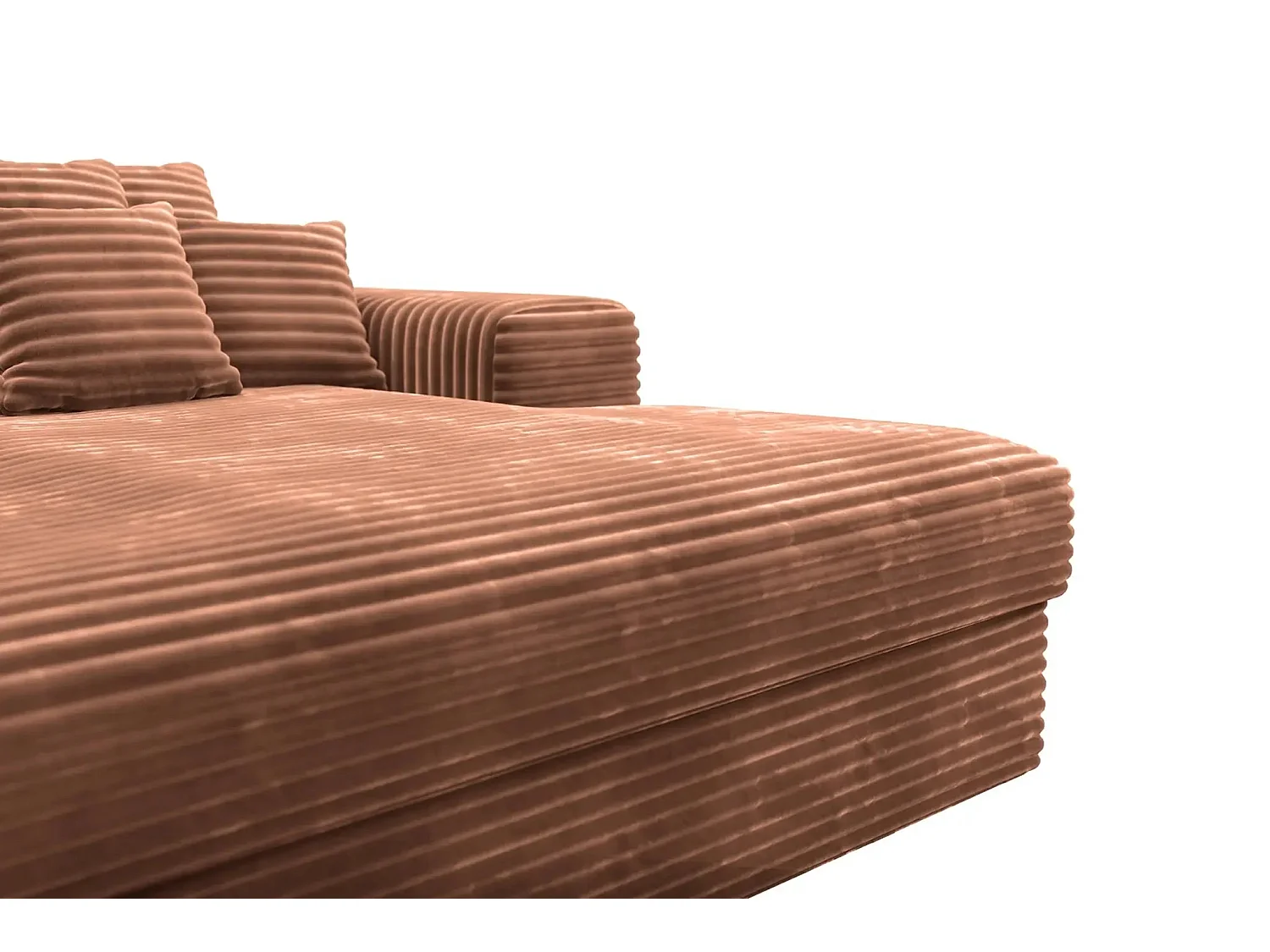 LISBONNE - Canapé droit 2 places - Terracotta