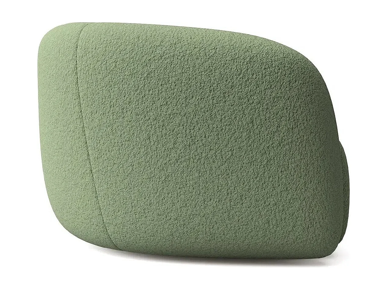 BAHIA 3 - Canapé droit en tissu bouclette 3 places - Vert