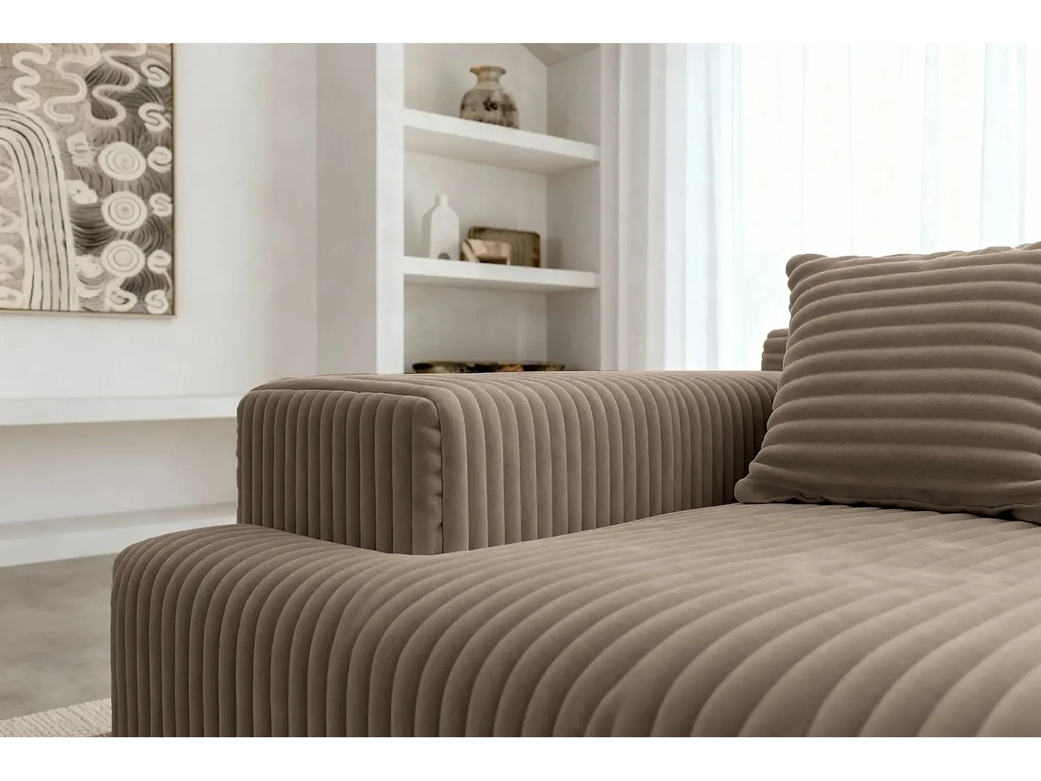 LISBONNE - Canapé droit 2 places - Café