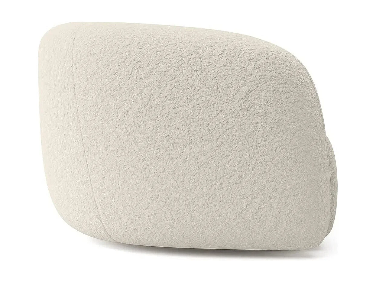 BAHIA - Canapé droit tissu bouclette 2 places - Beige
