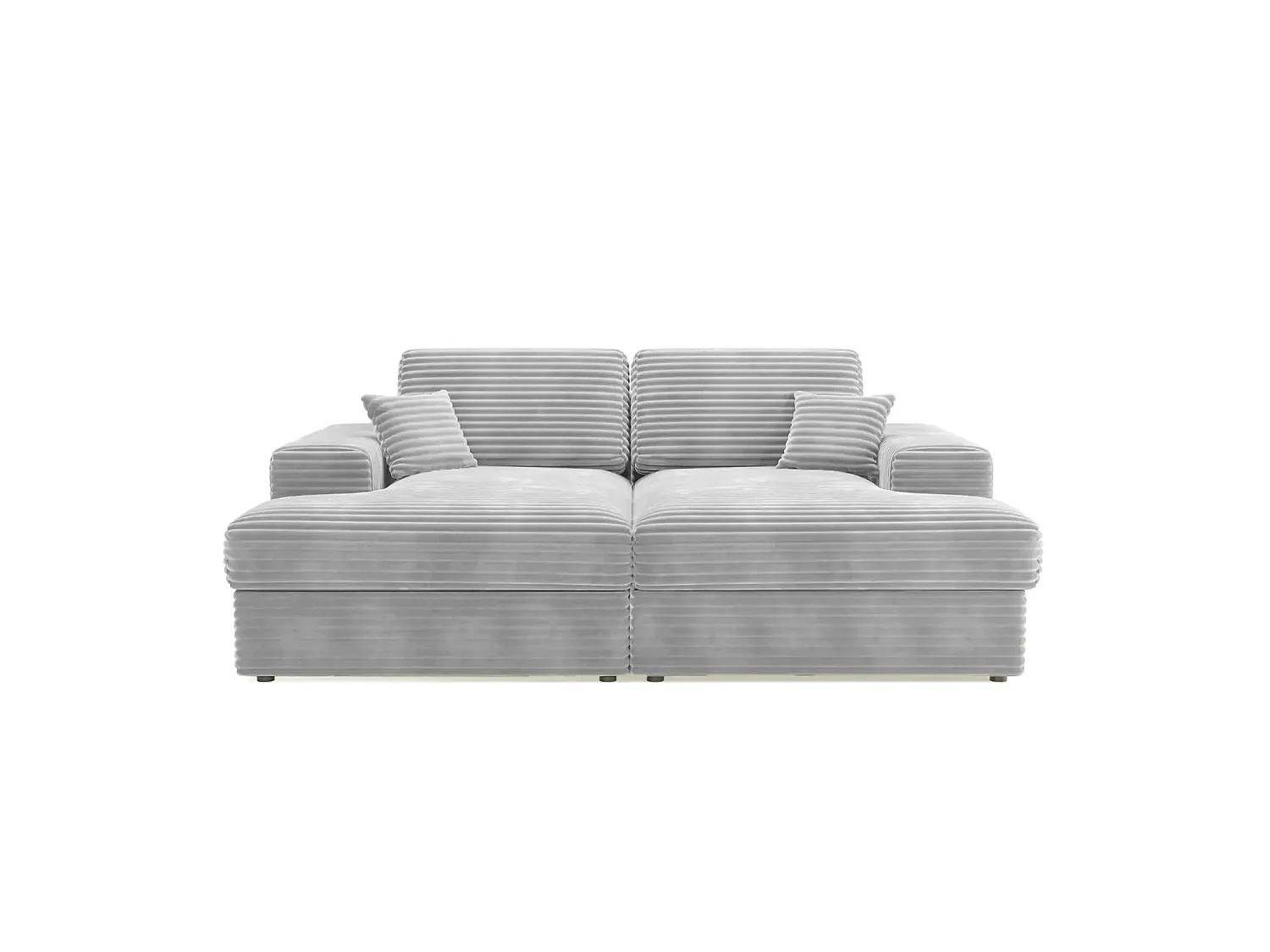 LISBONNE XL - Canapé droit XL 3 places - Gris clair