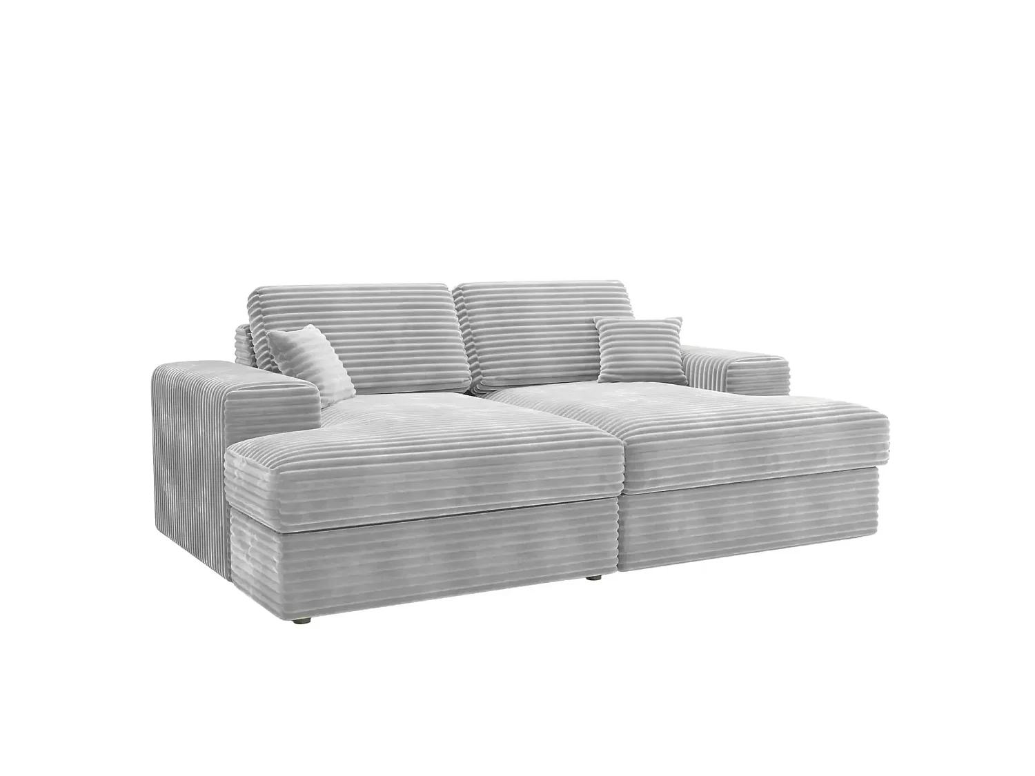 LISBONNE XL - Canapé droit XL 3 places - Gris clair