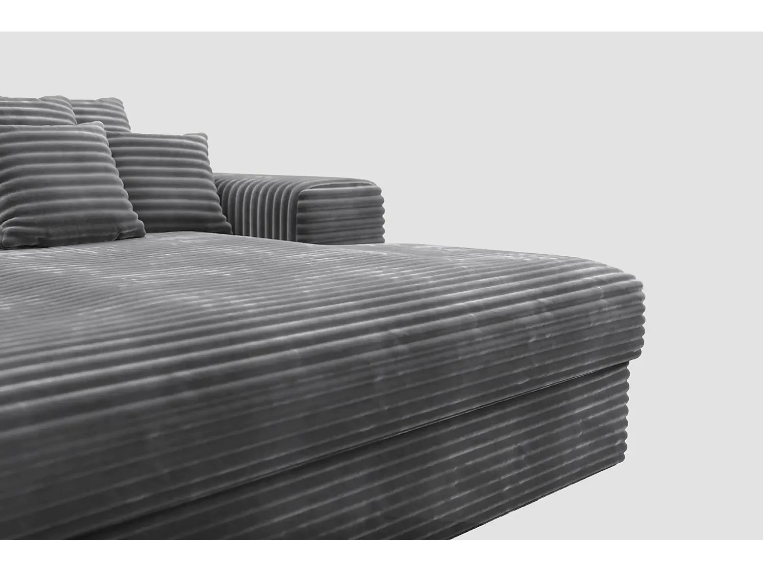 LISBONNE - Canapé droit 2 places - Gris anthracite