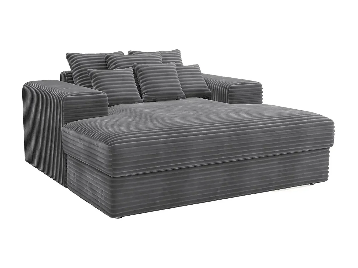 LISBONNE - Canapé droit 2 places - Gris anthracite