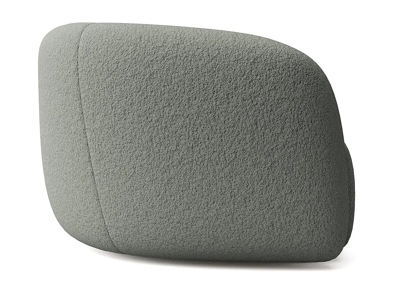 BAHIA 3 - Canapé droit en tissu bouclette 3 places - Gris foncé