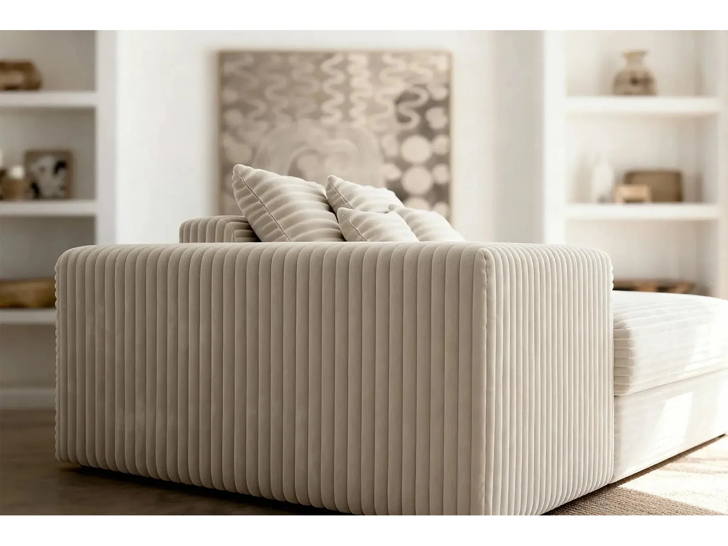 LISBONNE - Canapé droit 2 places - Beige