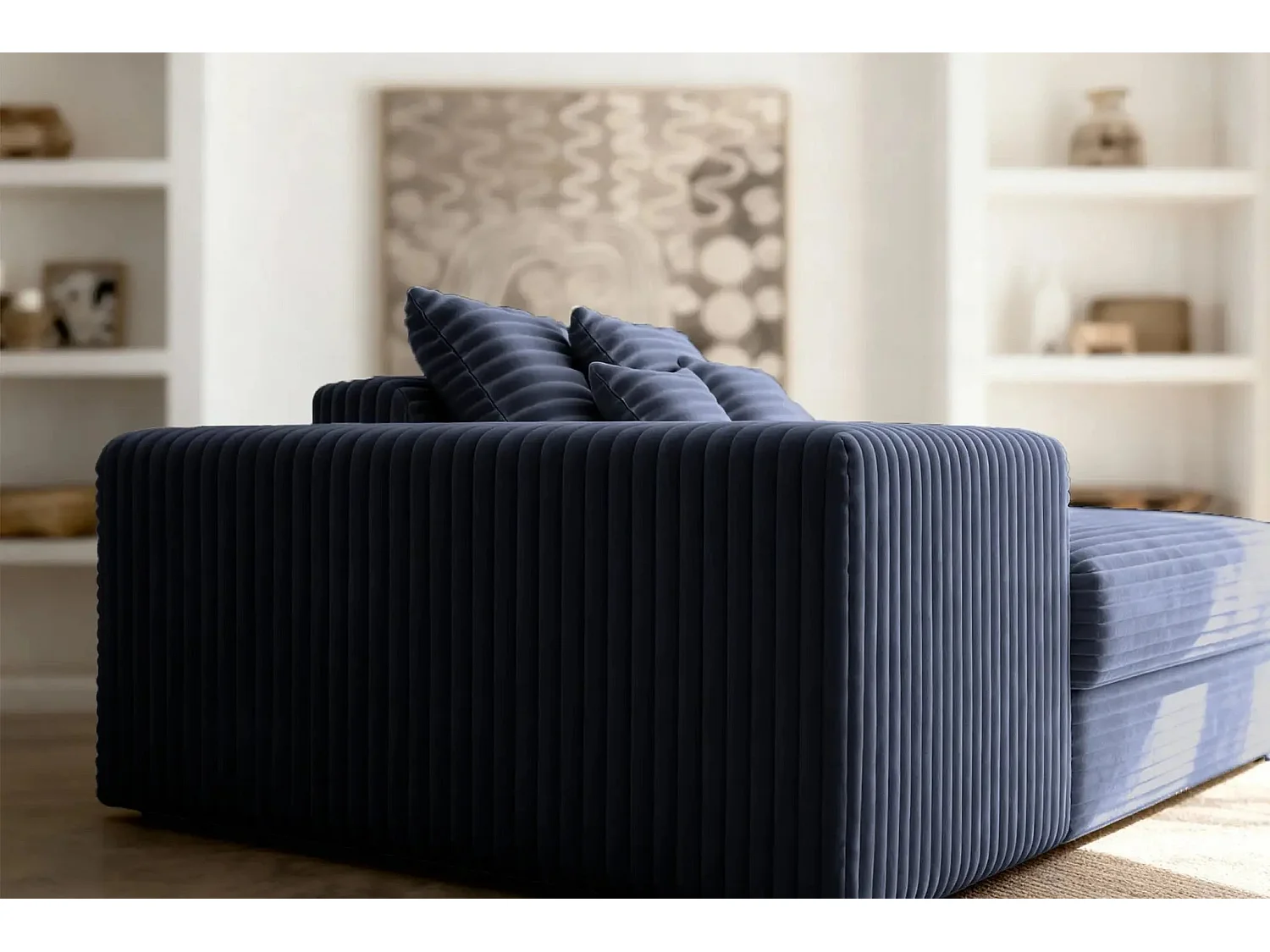 LISBONNE - Canapé droit 2 places - Bleu