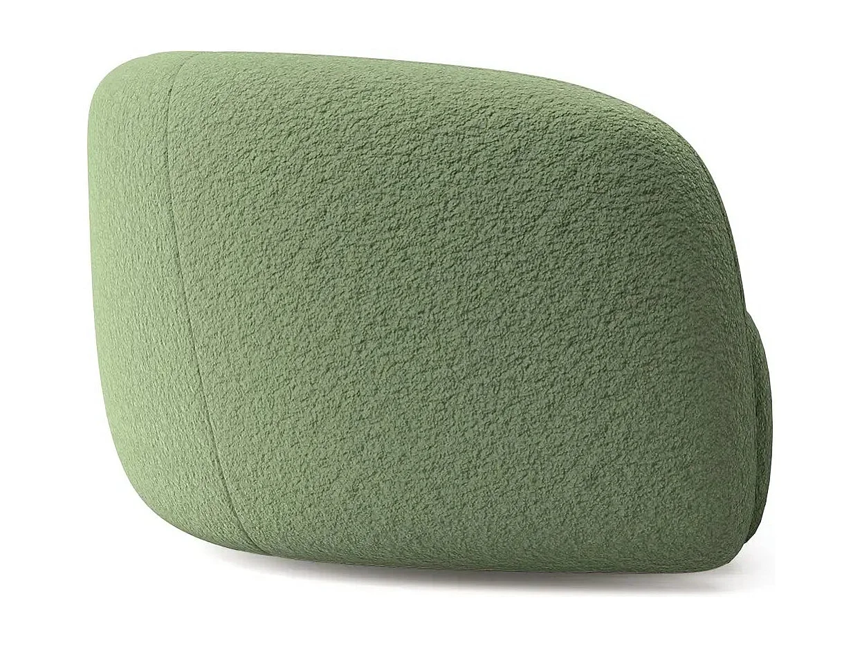 BAHIA - Canapé droit tissu bouclette 2 places - Vert