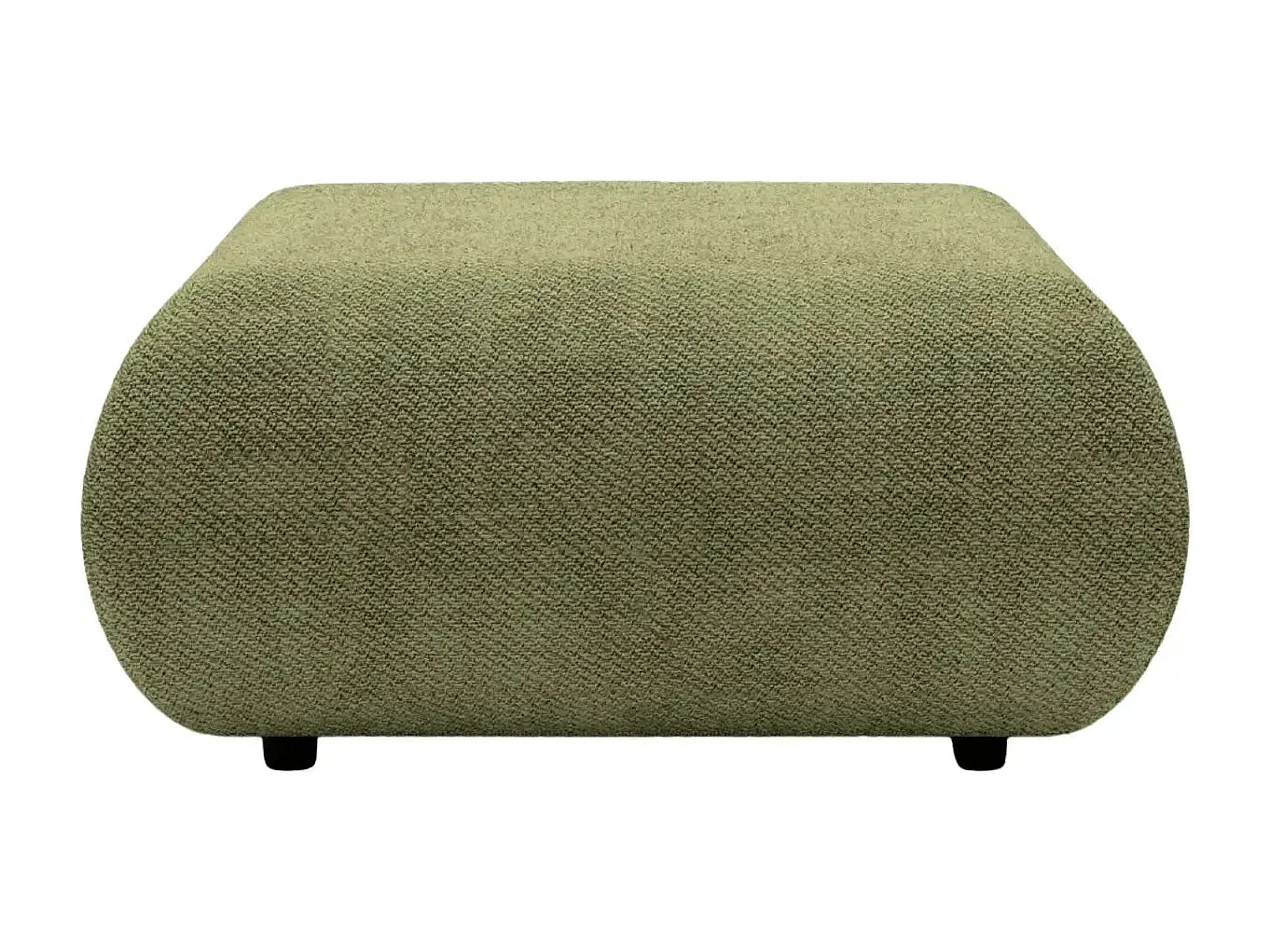 LEVI - Pouf en tissu lisse Vert 88x88x41