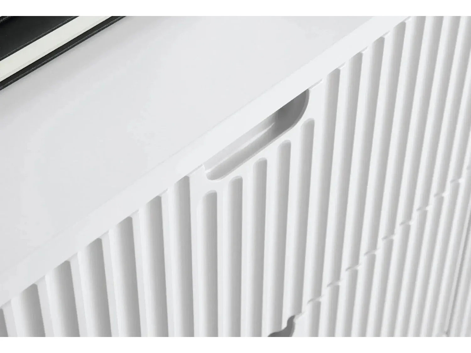 DIANA - Buffet pieds en métal 164cm - Blanc