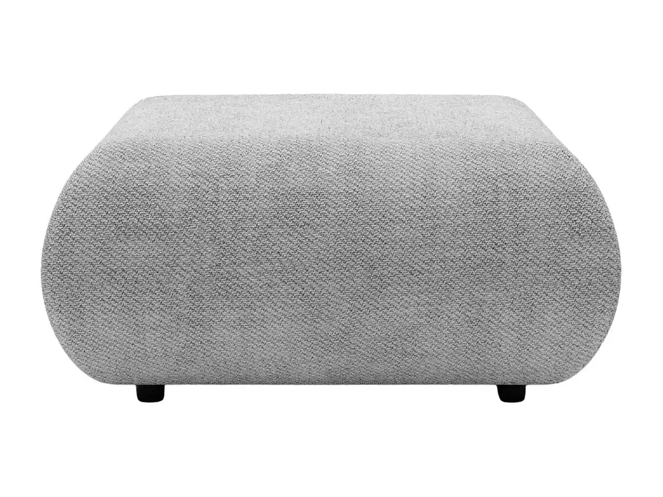 LEVI - Pouf en tissu lisse Gris clair 88x88x41