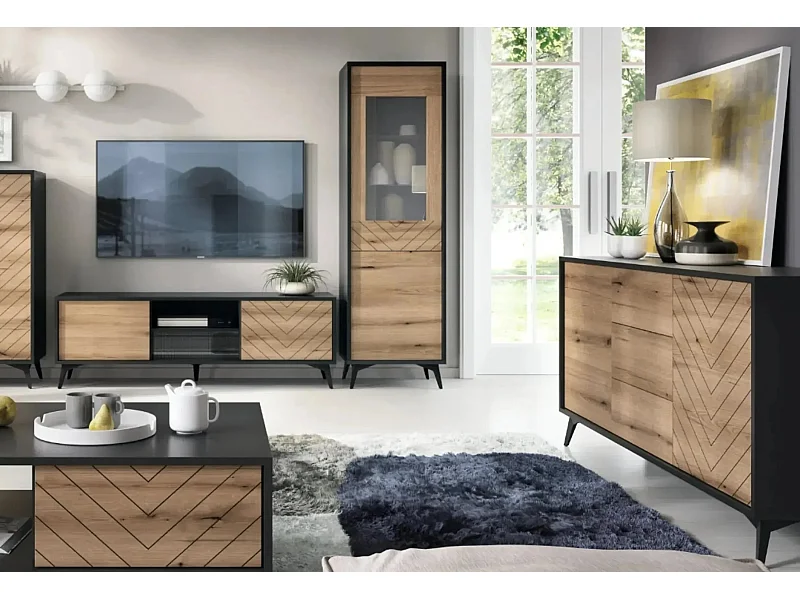 ALICE - Buffet en bois 104cm - Marron