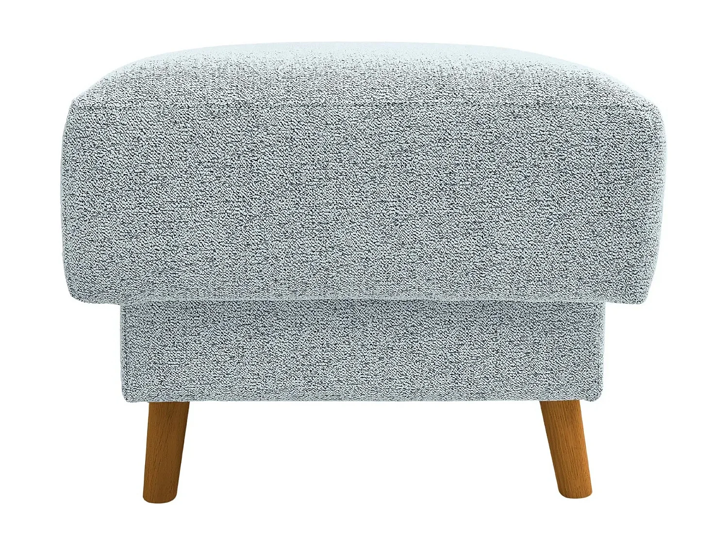GASPARD - Pouf en tissu bouclette Bleu 77x62x50