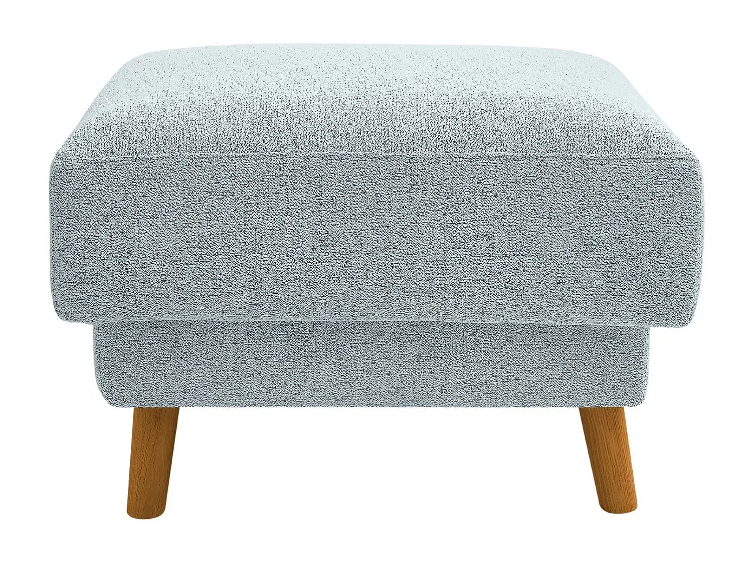 GASPARD - Pouf en tissu bouclette Bleu 77x62x50