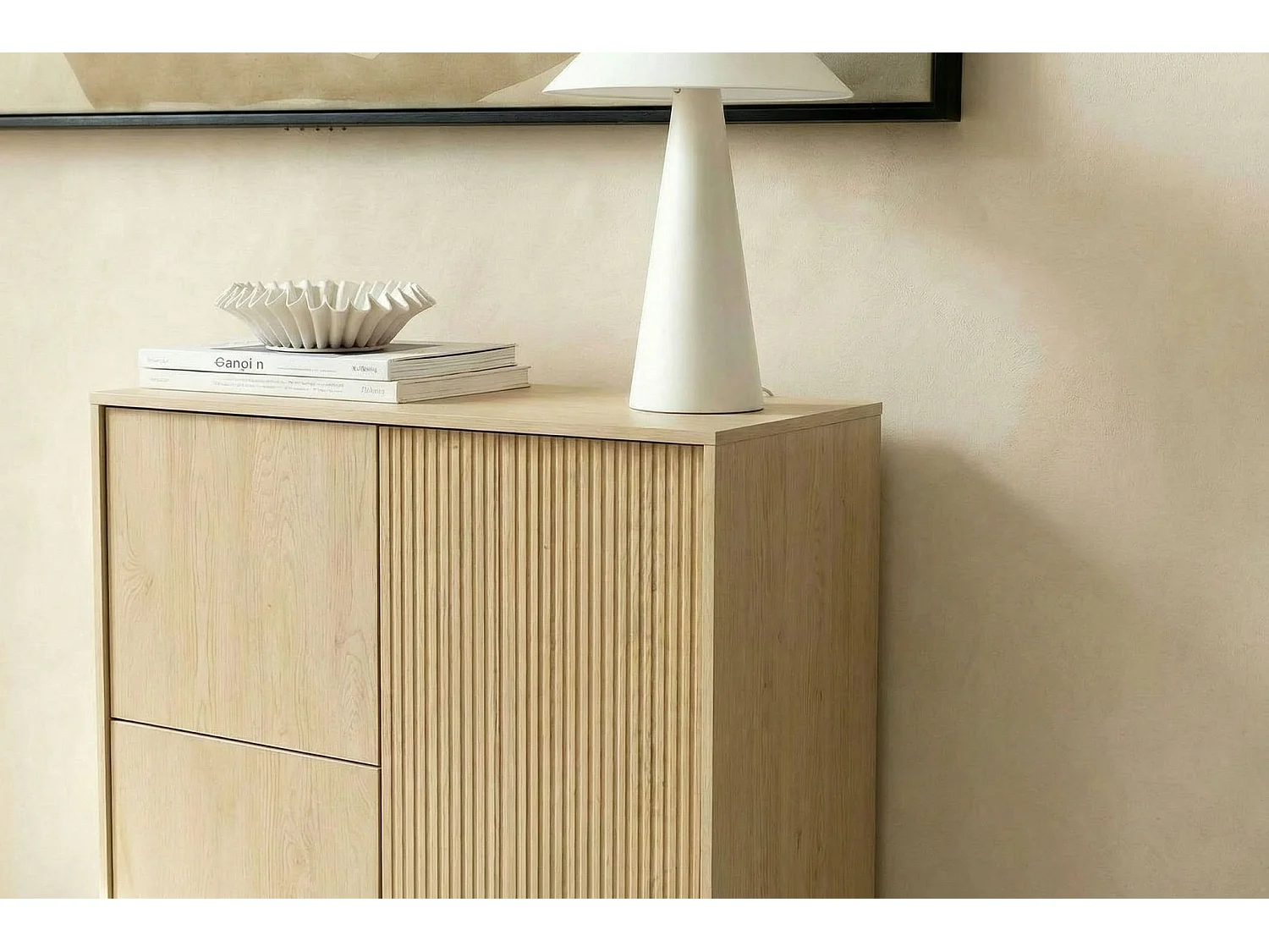 LORELLA - Commode 3 portes en chêne cremona