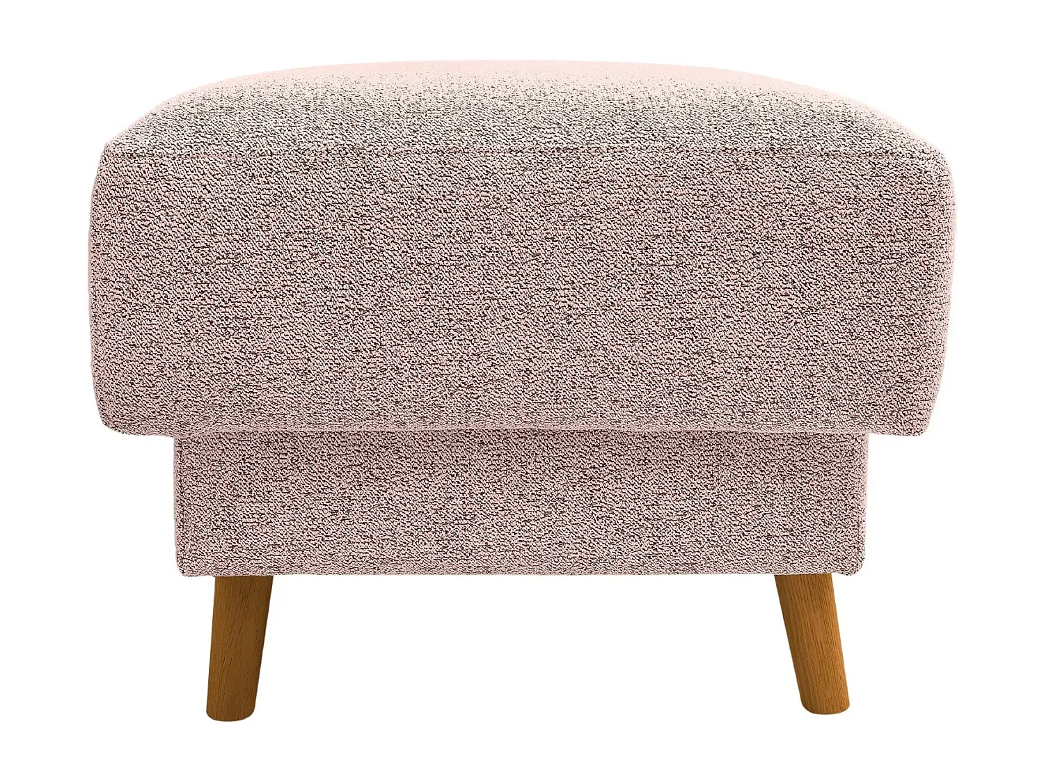 GASPARD - Pouf en tissu bouclette Rose 77x62x50