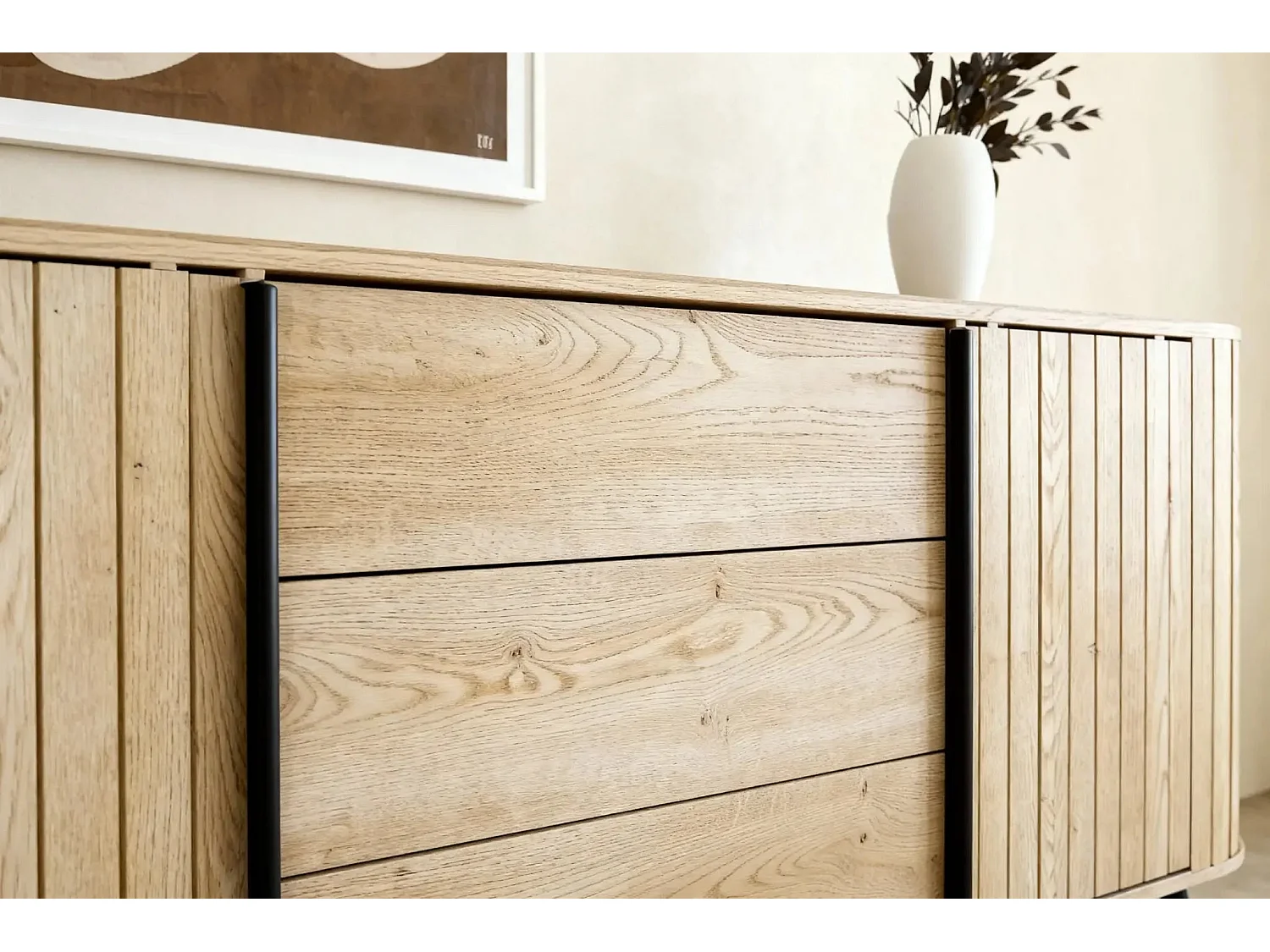 LEIA - Buffet en chêne cremona 196cm