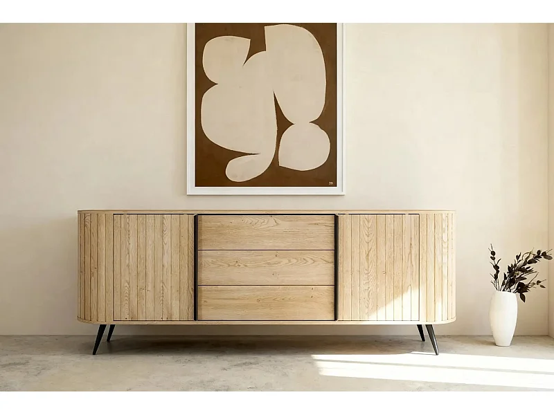 LEIA - Buffet en chêne cremona 196cm