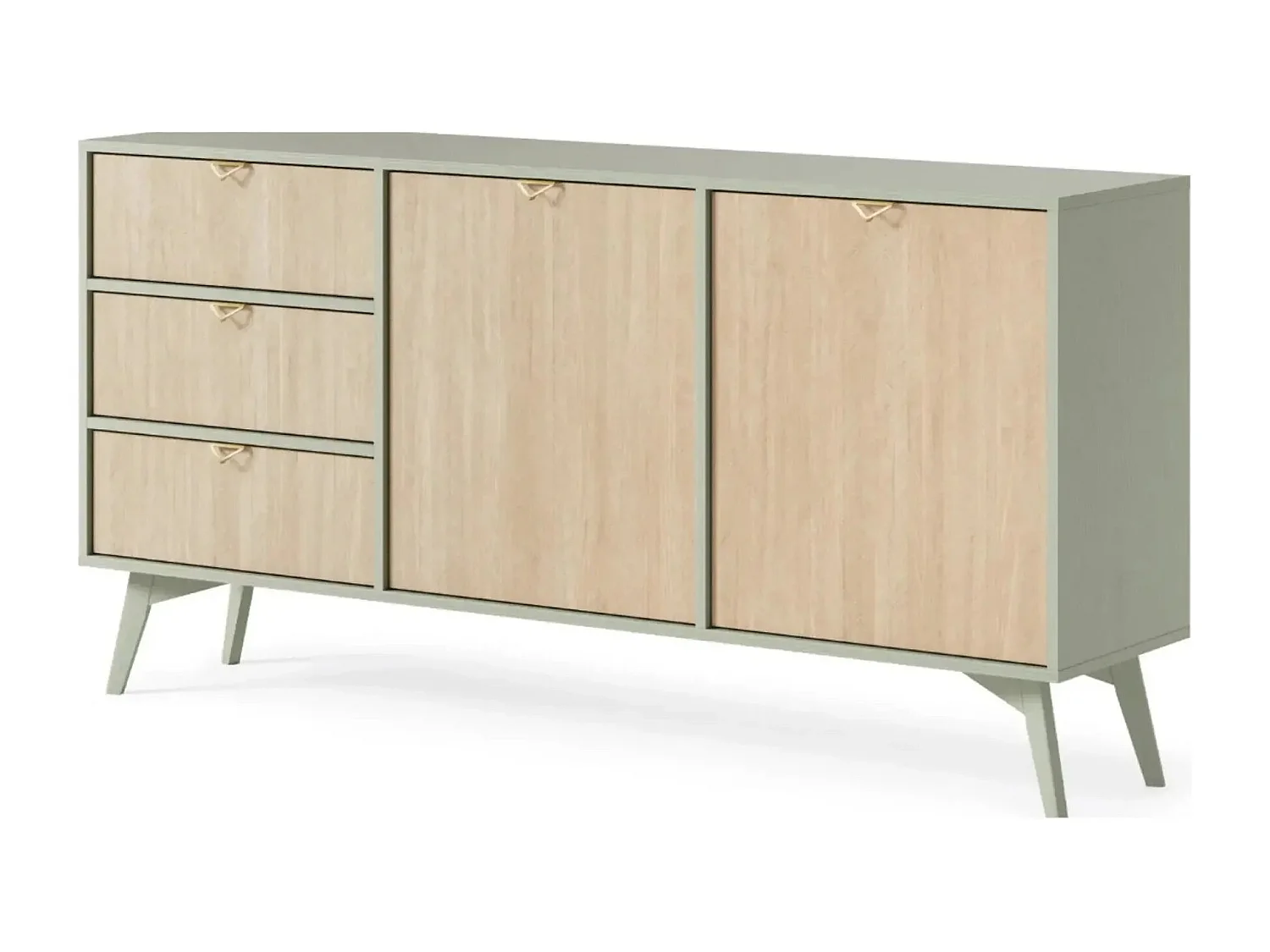 FANNIE - Buffet en bois 150cm - Vert