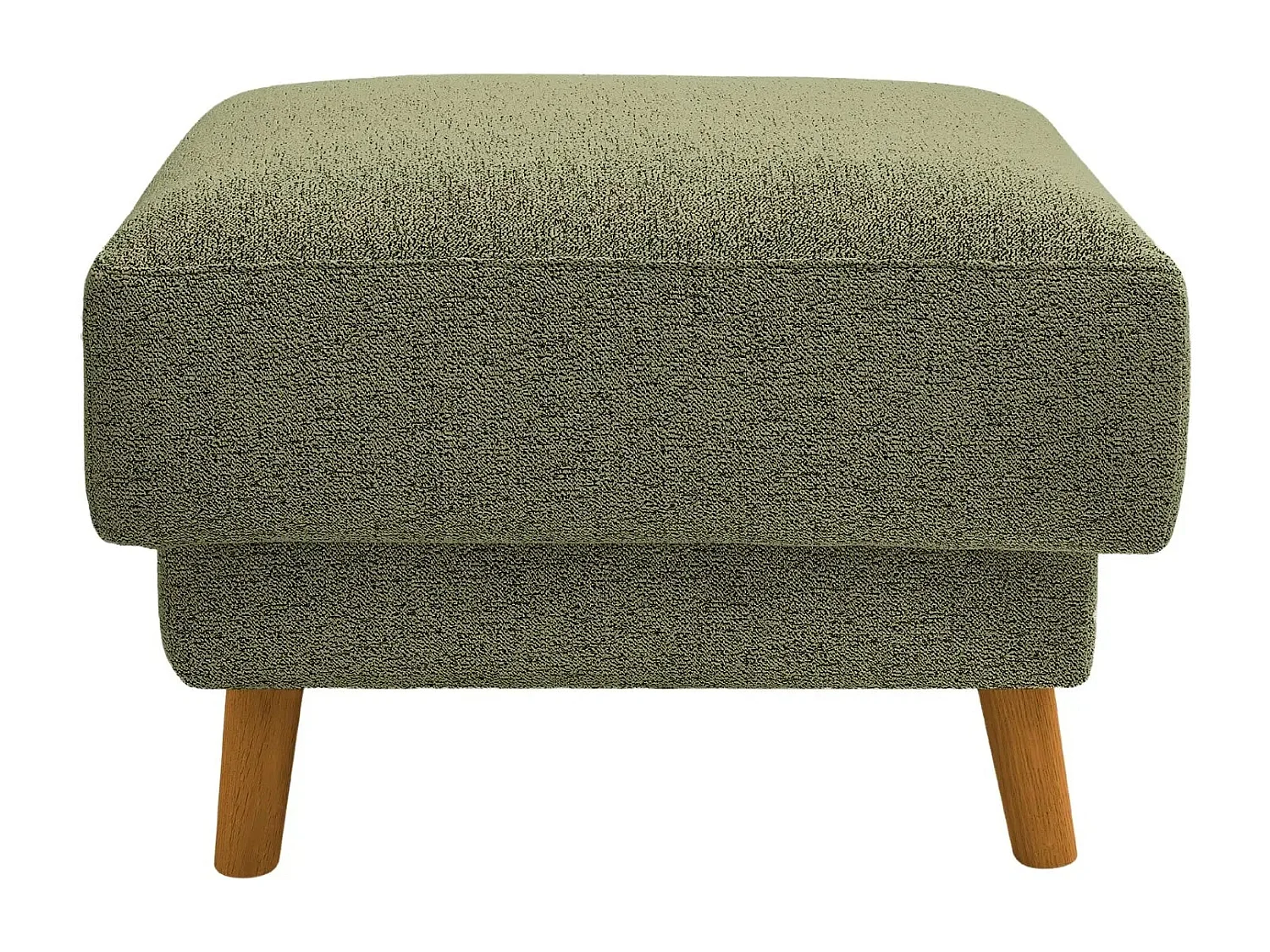 GASPARD - Pouf en tissu bouclette Vert 77x62x50