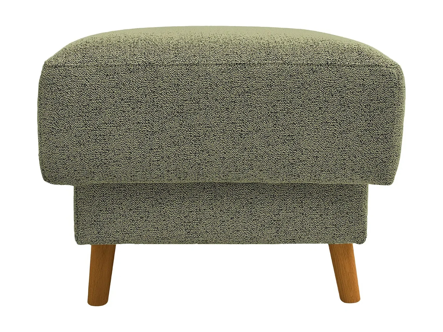 GASPARD - Pouf en tissu bouclette Vert 77x62x50