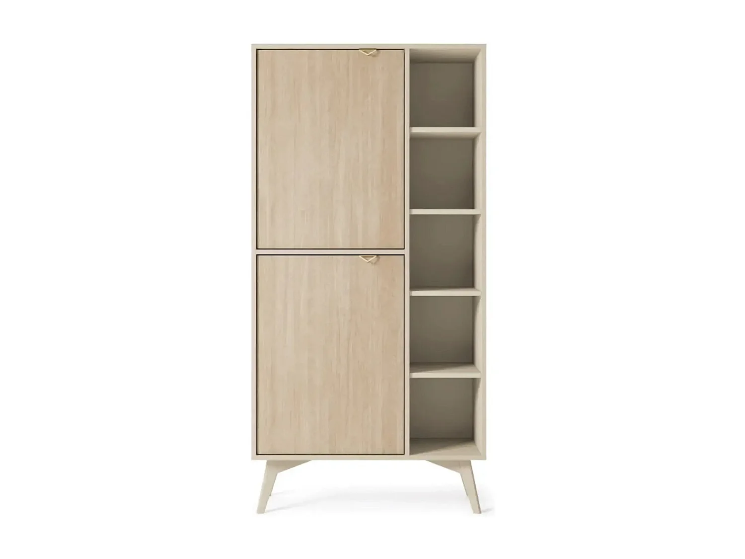 FANNIE - Commode 2 portes bois - Beige