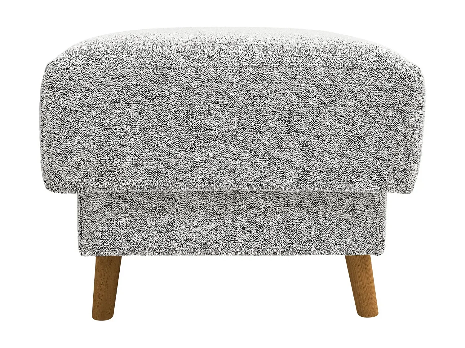 GASPARD - Pouf en tissu bouclette Beige 77x62x50