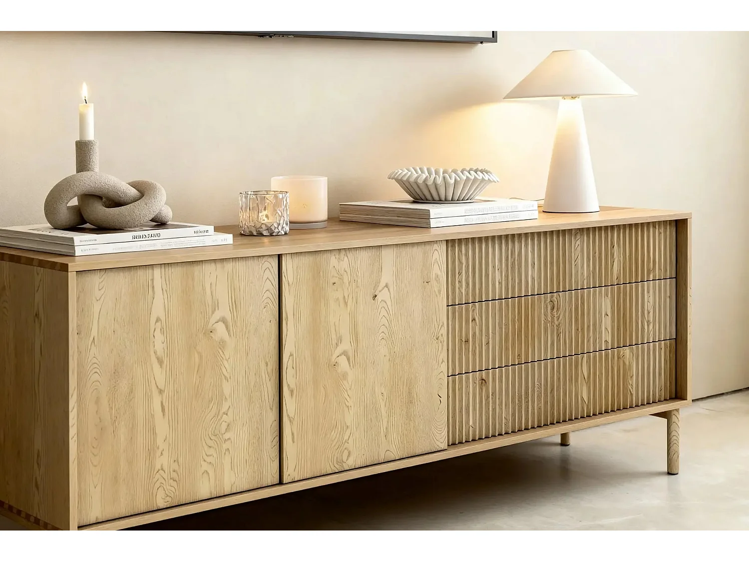 LORELLA - Buffet en chêne cremona 187cm