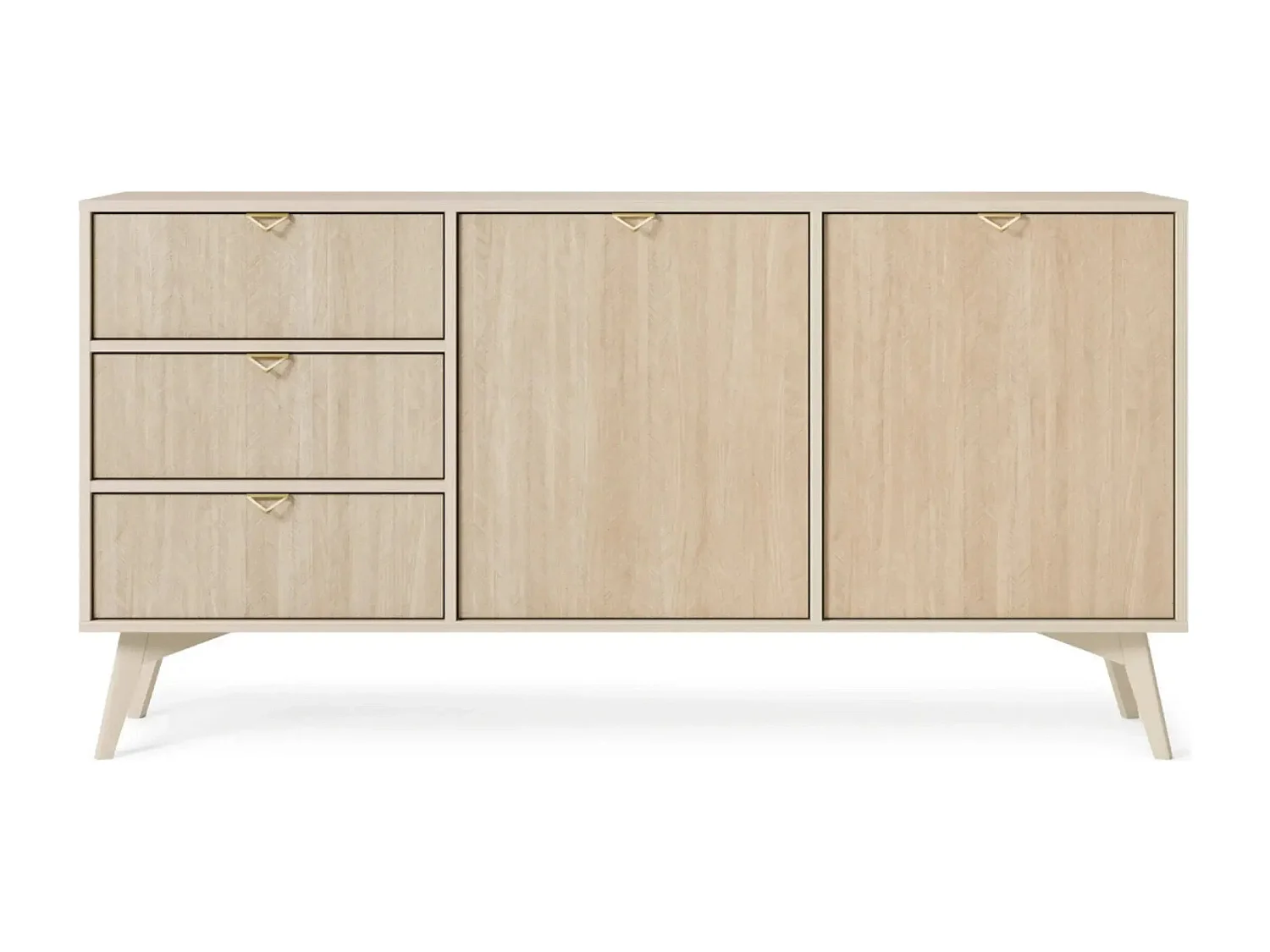 FANNIE - Buffet en bois 150cm - Beige