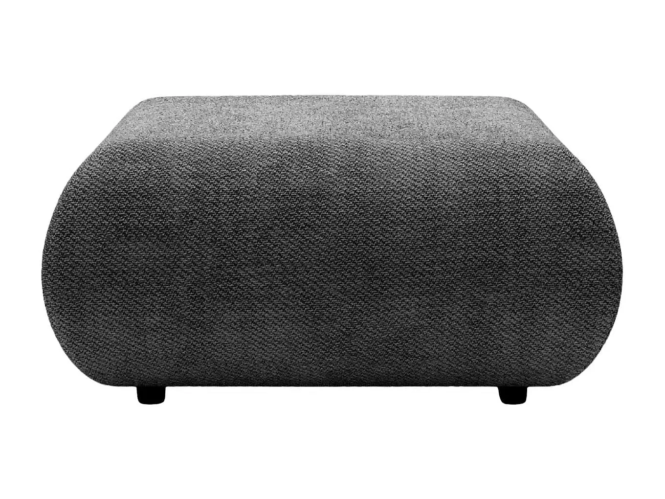 LEVI - Pouf en tissu lisse Gris foncé 88x88x41