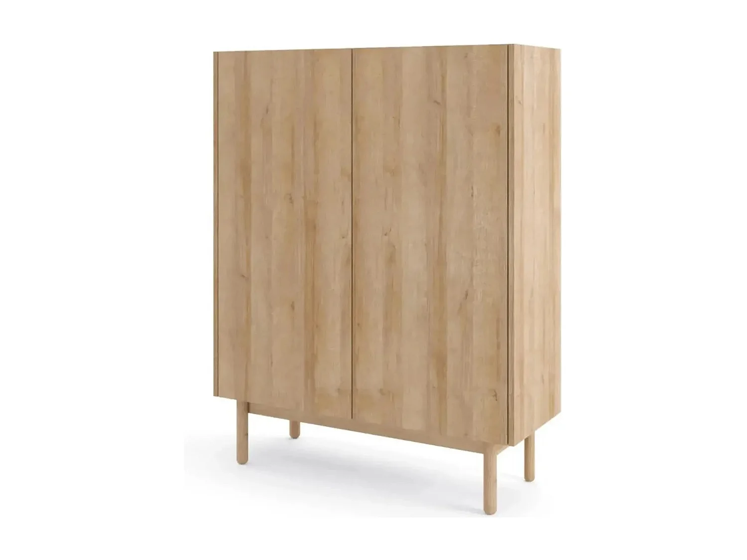 GABIN - Commode 2 portes en bois 100cm - Beige