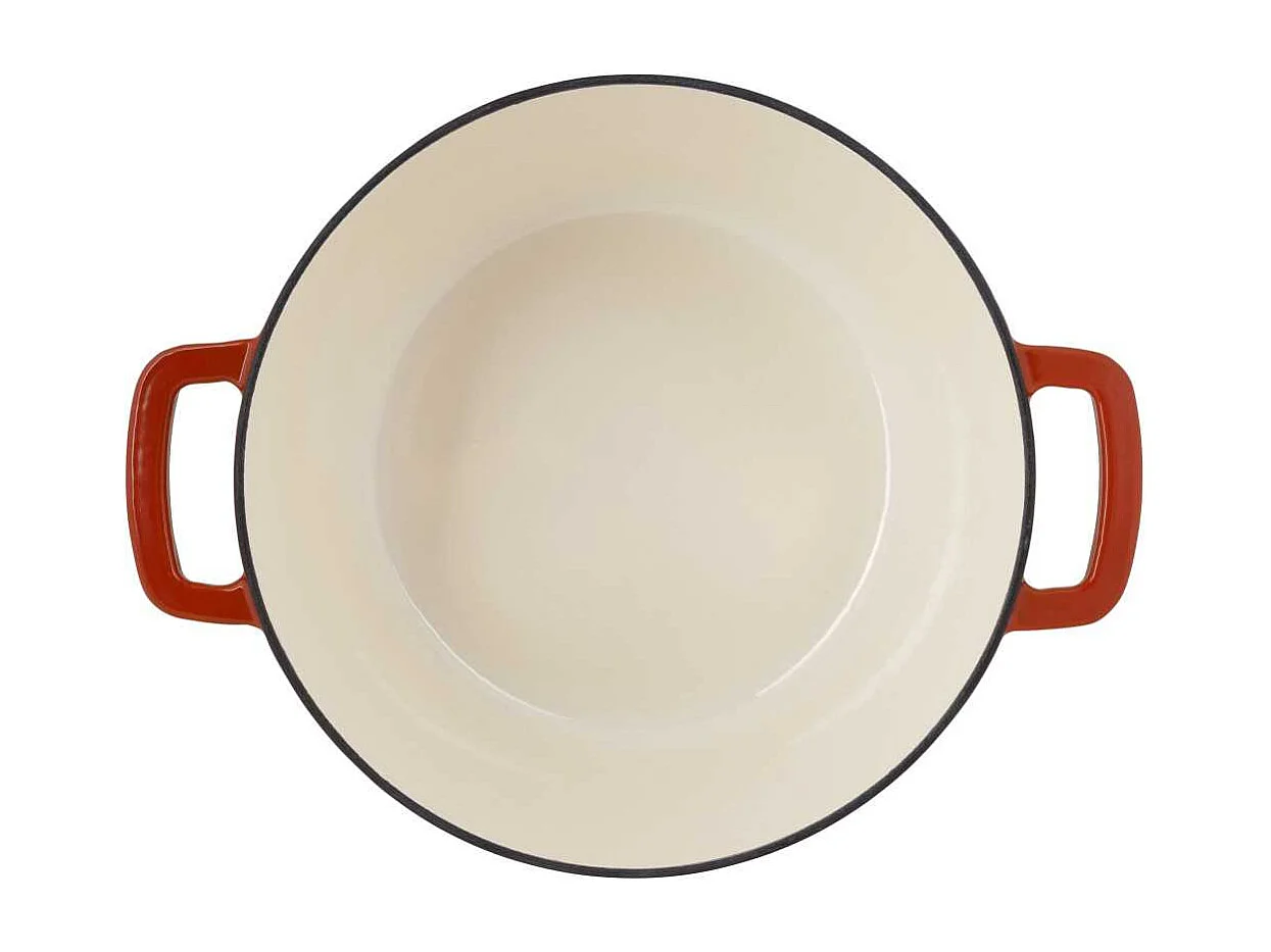 Geëmailleerde Gietijzeren Braadpan COSY & TRENDY Ø28 cm 6,15 L Voor Alle Vuursoorten Inductie met Roestkleurige Deksel