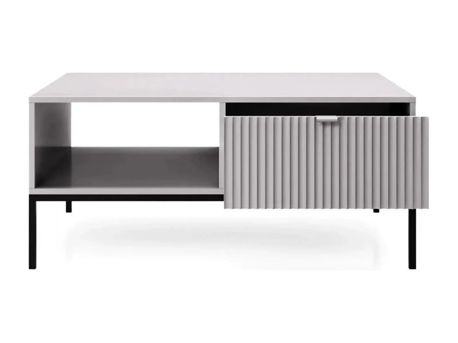 CHARLES - Table basse pieds en métal - Gri