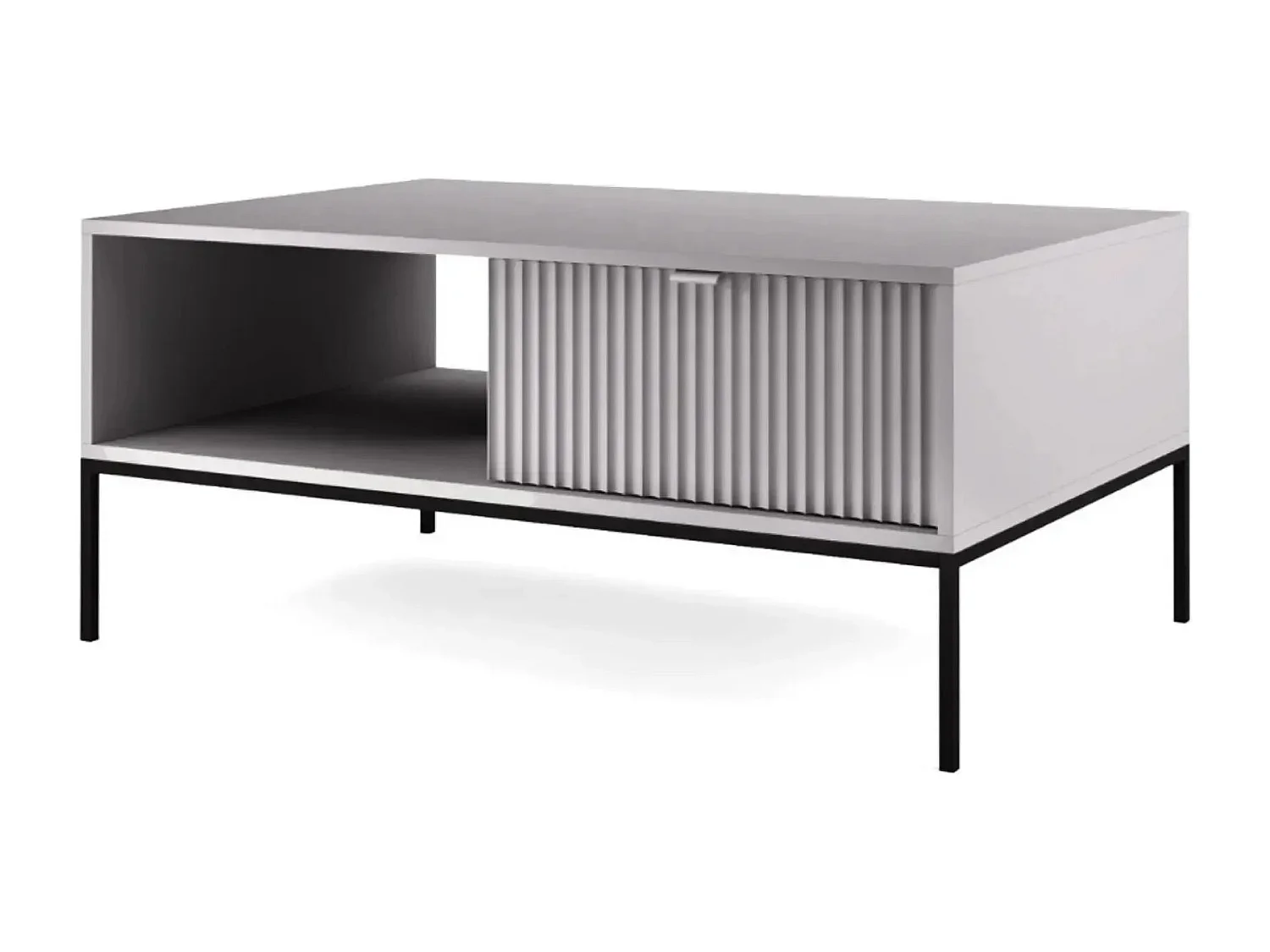 CHARLES - Table basse pieds en métal - Gri